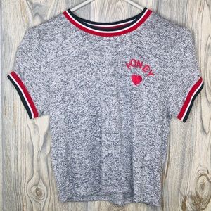 ‼️BRAND NEW ‼️ Grey Honey Crop Tee